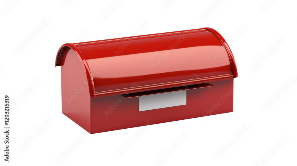 red mail box isolated on white background 