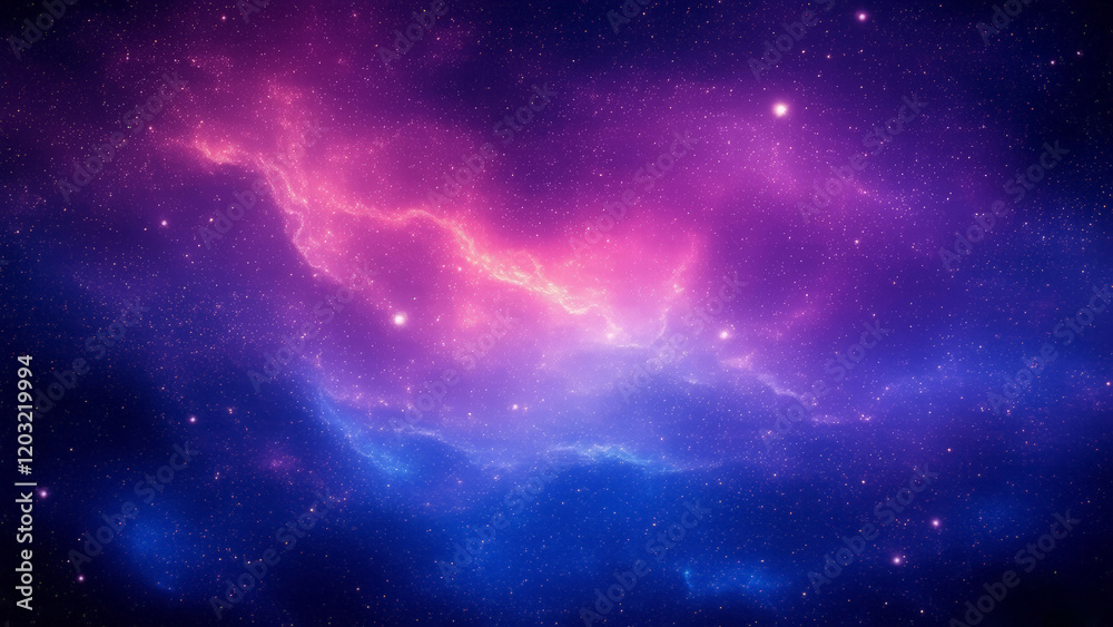 Create a vibrant cosmic background with a starry sky, glowing nebula clouds, and a smooth purple, pink, and blue gradient. Highlight a serene and limitless atmosphere with imaginative design. Create a vibrant cosmic background with a starry sky, glowing nebula clouds, and a smooth purple, pink, and blue gradient. Highlight a serene and limitless atmosphere with imaginative design.