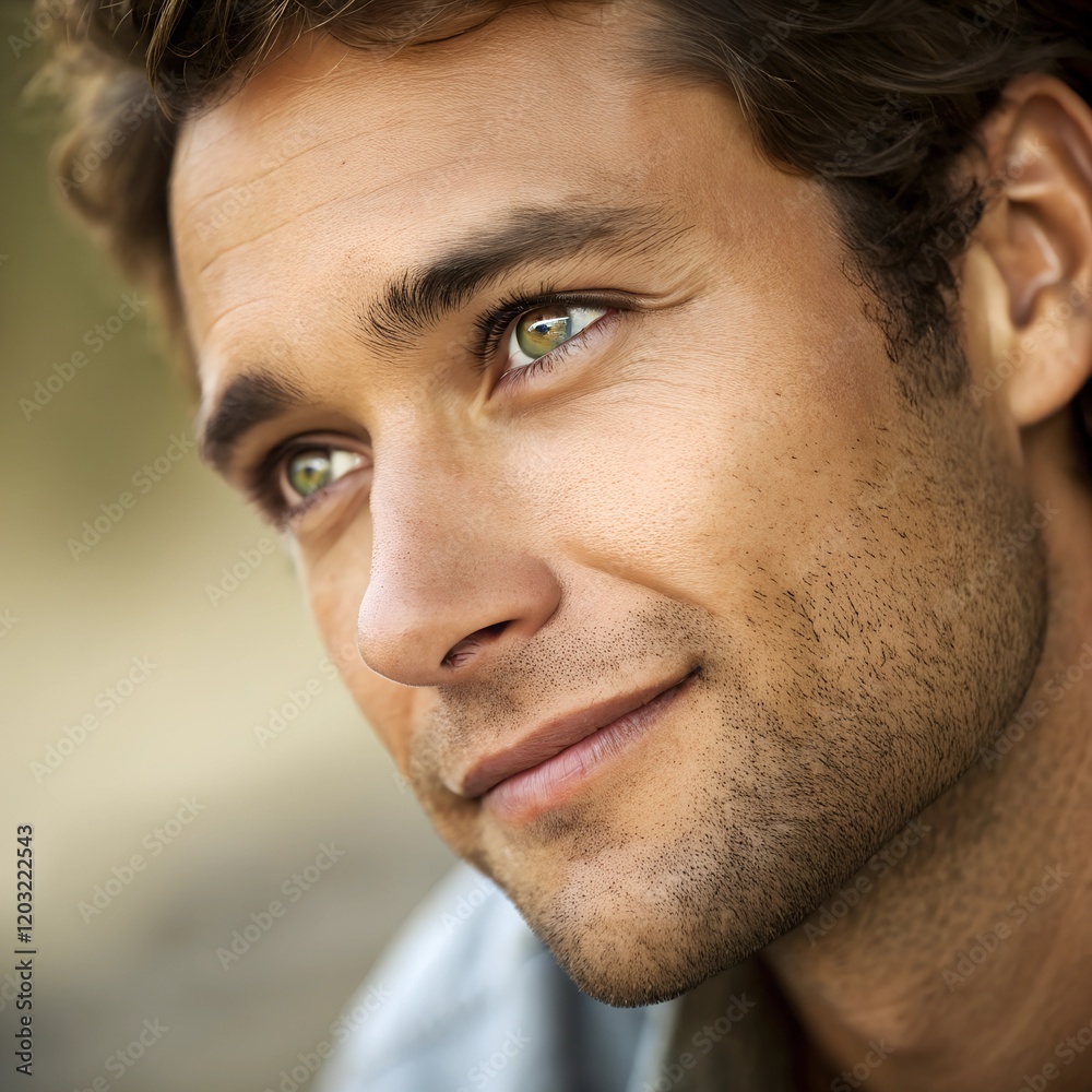 Fototapeta premium Close up portrait of an Australian man smiling