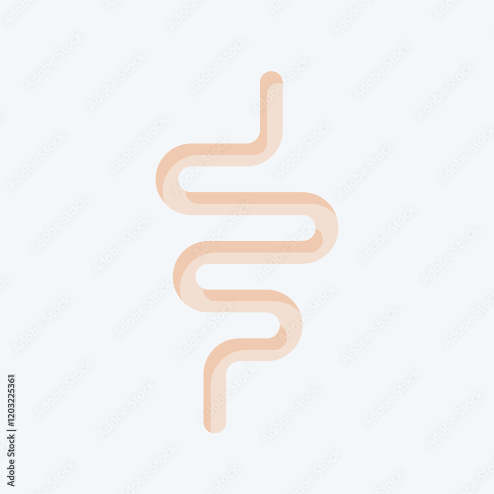 Icon Intestine. related to Healthcare symbol. flat style. design editable Icon Intestine. related to Healthcare symbol. flat style. design editable