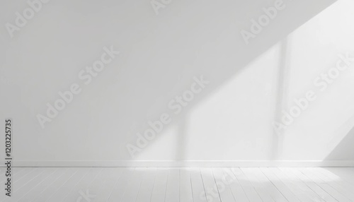 Minimalist White Room with Natural Sunlight