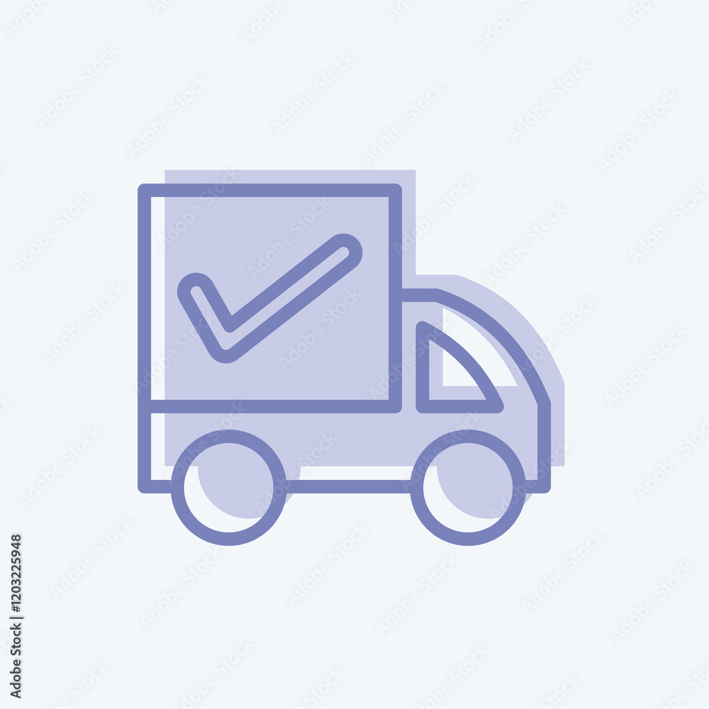 Icon Shipment. suitable for education symbol. two tone style. simple design editable Icon Shipment. suitable for education symbol. two tone style. simple design editable