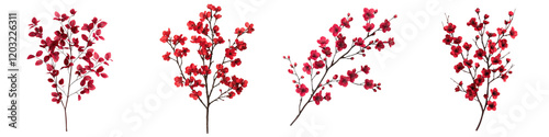 Wallpaper Mural Vibrant red and pink blossoms adorn the branches of a beautiful spring tree creating a lush romantic and natural display of floral elegance and natural beauty Torontodigital.ca