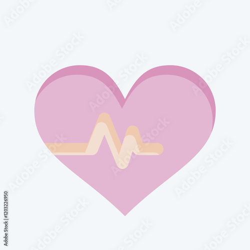 Icon Heart Rate. related to Healthcare symbol. flat style. design editable