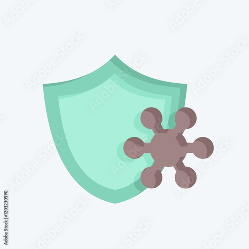 Icon Resistance. related to Healthcare symbol. flat style. design editable