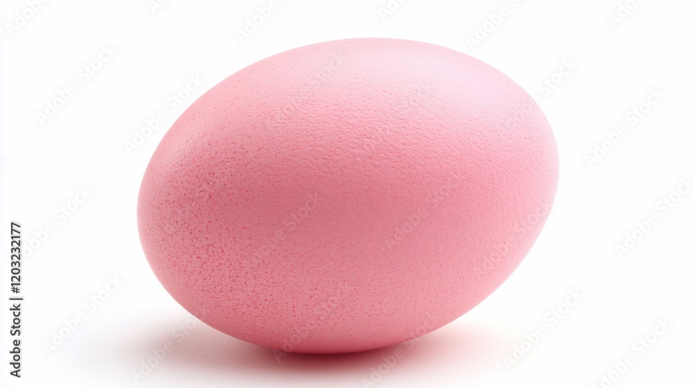 Single pink egg isolated on white background. Single pink egg isolated on white background.