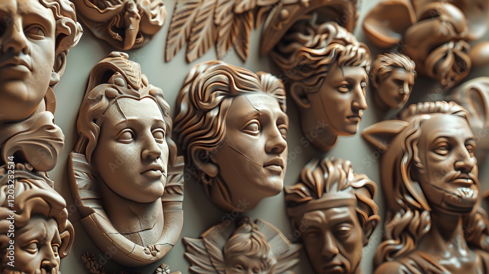 Fototapeta premium Design a series of 3D clay icons that represent various food and culinary concepts, such as fruits, vegetables, and different cuisines Use a mouthwatering 