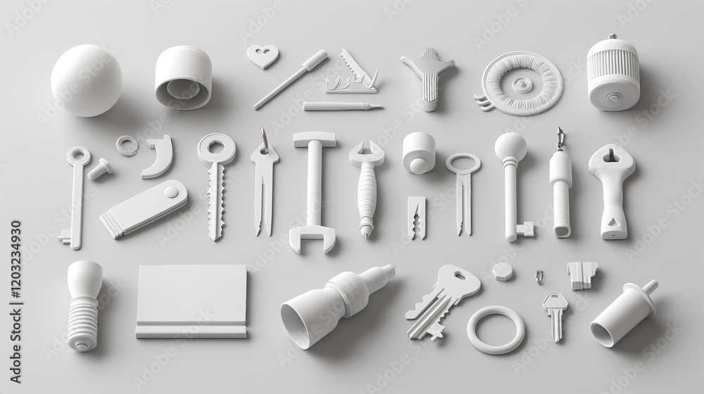 Obraz premium Design a series of 3D clay icons that represent various food and culinary concepts, such as fruits, vegetables, and different cuisines Use a mouthwatering