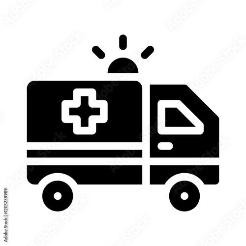ambulance glyph icon