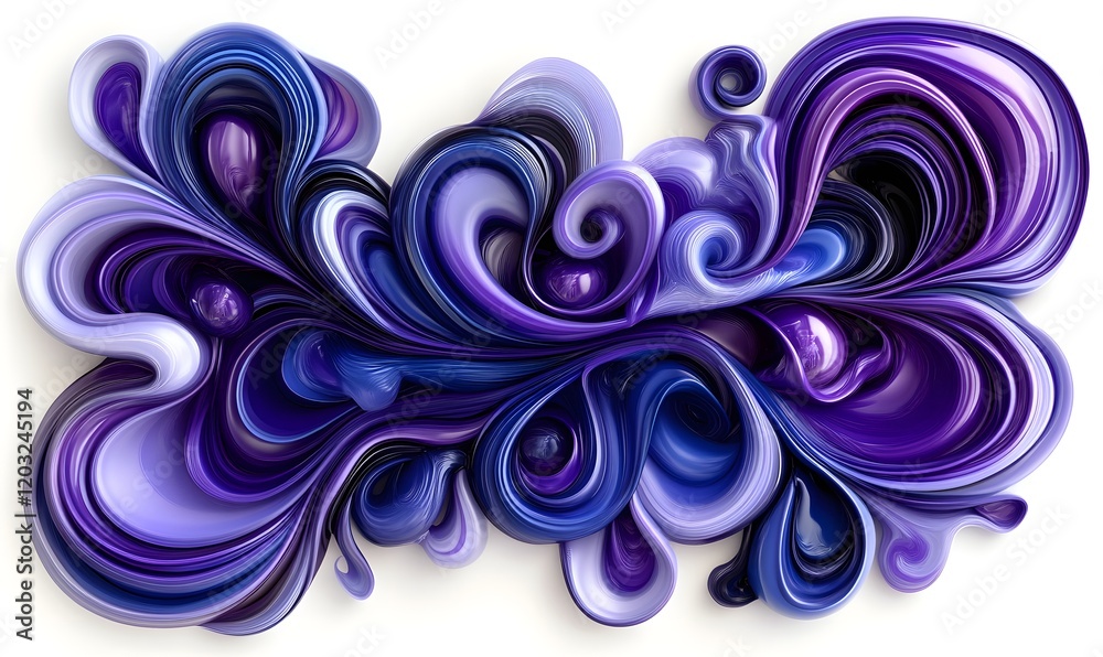 Abstract swirling purple and blue liquid forms. Abstract swirling purple and blue liquid forms.
