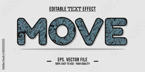 move editable text effect concept