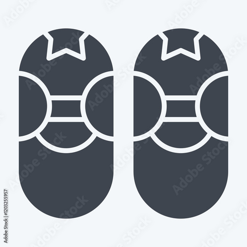 Icon Baby Shoe. related to Kindergarten symbol. glyph style. design editable