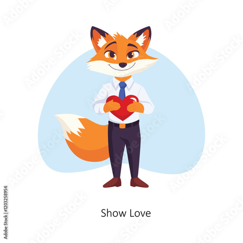 Show Love vector character illustration. EPS 10 File