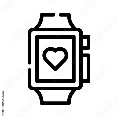 smartwatch line icon