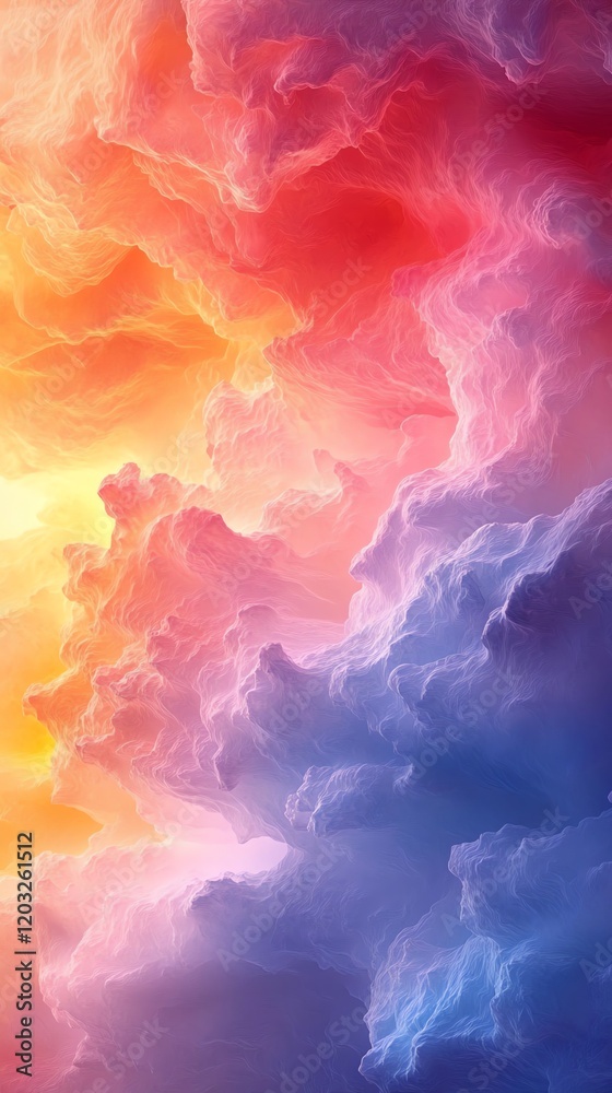 Fototapeta premium Dreamlike Pastel Cloudscape: A Serene, Textured Abstract