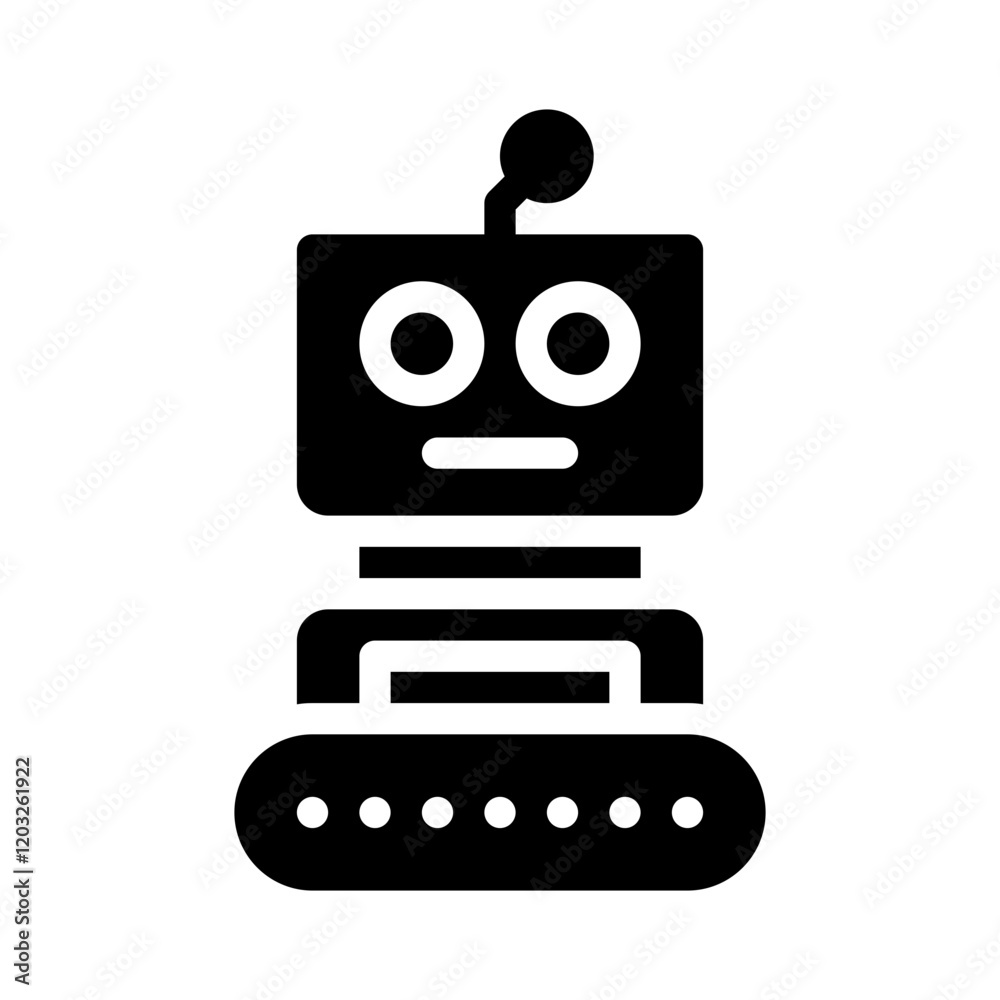 Fototapeta premium robotics glyph icon