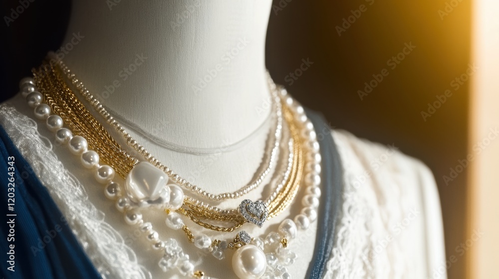 photorealistic minimalistic bold statement necklace displayed elegantly on a minimalist mannequin photorealistic minimalistic bold statement necklace displayed elegantly on a minimalist mannequin
