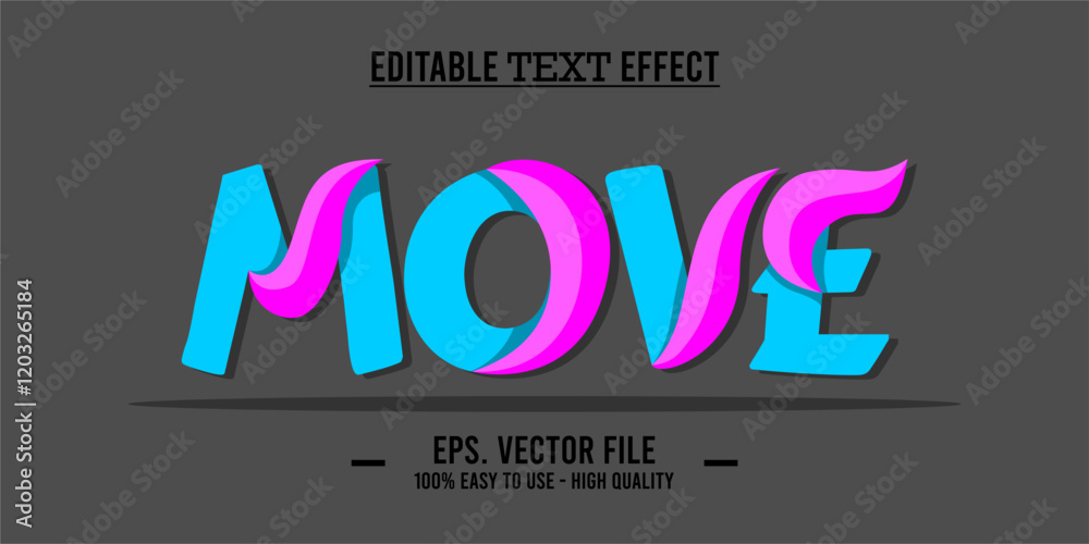 Obraz premium move editable text effect concept