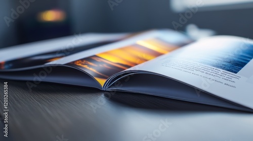 Printed Brochures with Saddle Stitching for Business or Marketing Use