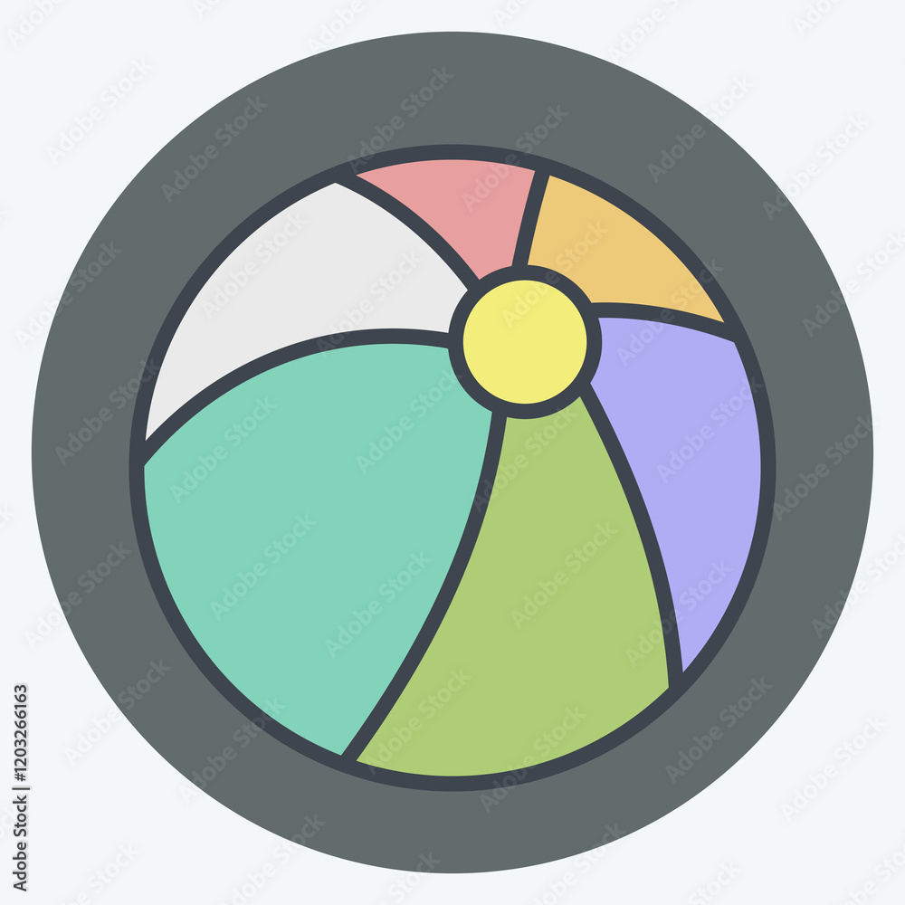 Icon Ball. related to Kindergarten symbol. color mate style. design editable Icon Ball. related to Kindergarten symbol. color mate style. design editable