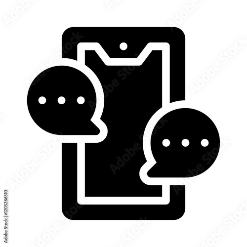 messaging glyph icon