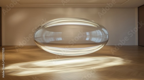 Transparent ellipsoid sculpture photo