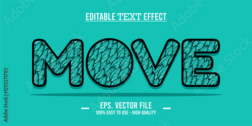 move editable text effect concept