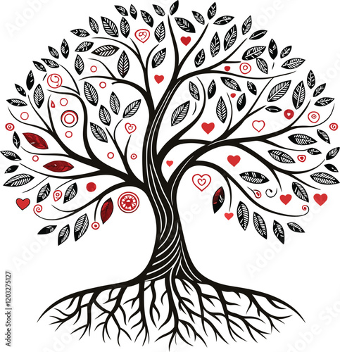 tree-of-life-mandala An intricate mandala with symmetrical patterns, perfect for art, décor, and meditation projects