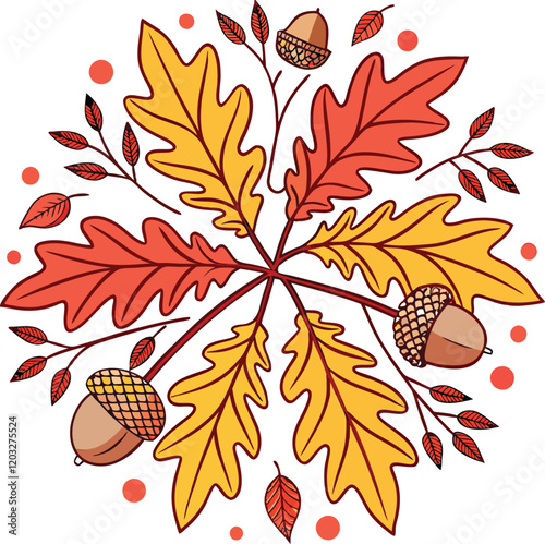 autumn-mandala-- An intricate mandala with symmetrical patterns, perfect for art, décor, and meditation projects