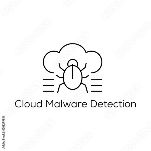 Cloud Malware Icon – Identifying Malware in Cloud-Based Systems