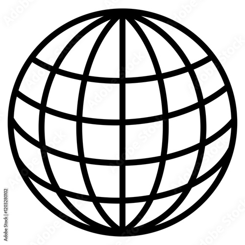 cute kawaii Groovy Retro Disco ball outline cartoon doodle illustration