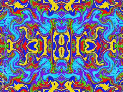 Multicolored abstract seamless background image alternating in waves. seamless pattern with colorful flowers