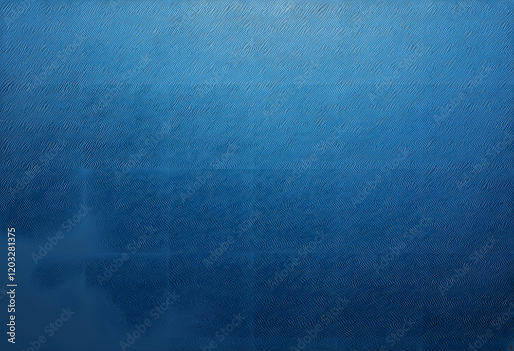 Fototapeta premium Blue grainy gradient background, light to dark azure sapphire cerulean denim blue smooth texture banner backdrop design.