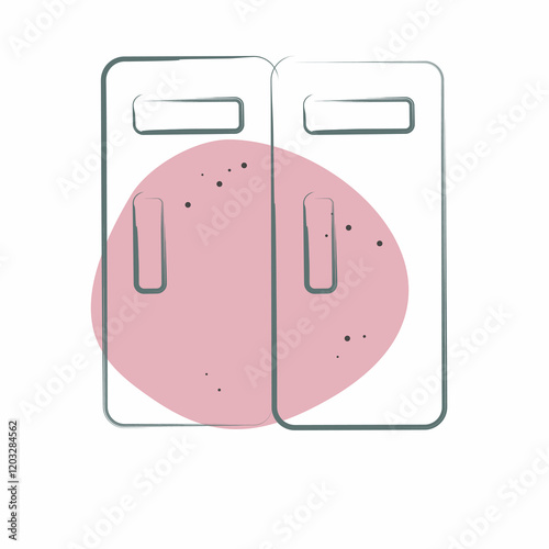 Icon Lockers. related to Kindergarten symbol. Color Spot Style. design editable