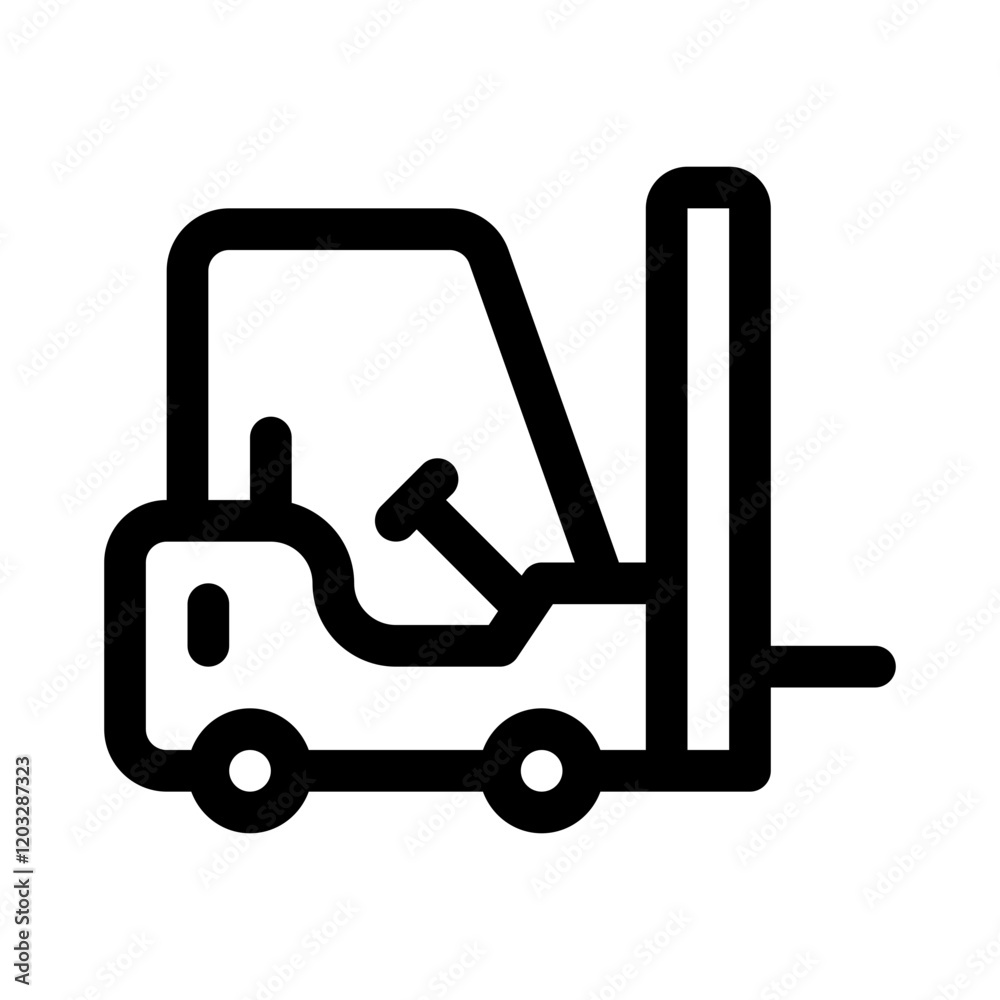 forklift line icon forklift line icon