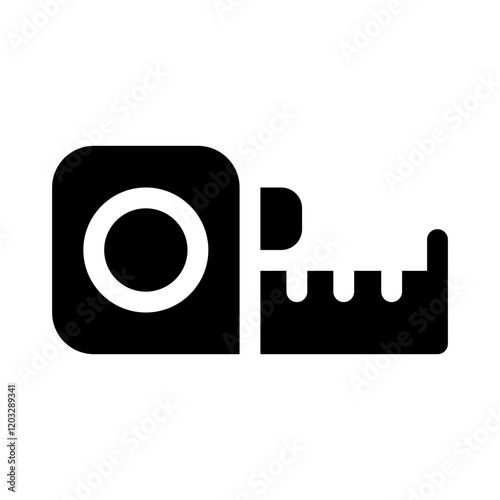 measuring tape glyph icon