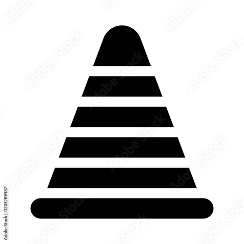 traffic cone glyph icon