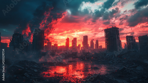 壊滅した都市の風景