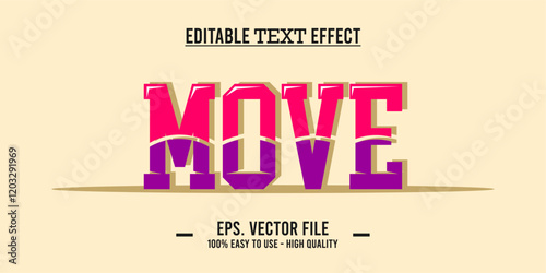 move editable text effect concept