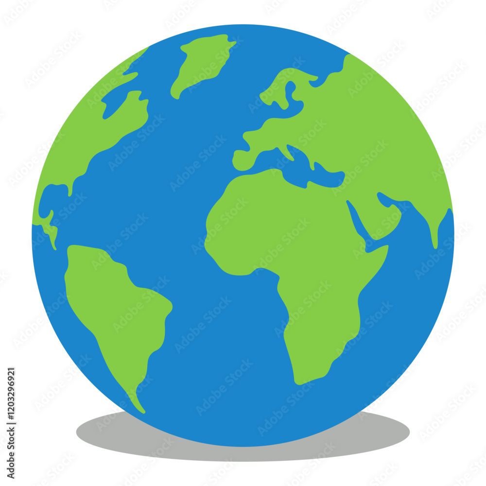 World, world map in globe shape Globe on a white background World, world map in globe shape Globe on a white background
