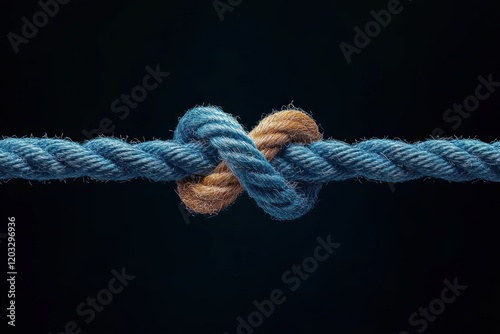 Broken Rope Failure - Conceptual Image of Motion Blur and Stroboscopic Effect photo