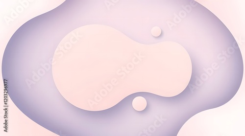 Abstract Fluid Shapes Minimalist Background with Organic Shapes and Soft Colors