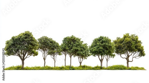 Wallpaper Mural Lush green trees line a serene landscape, showcasing nature's beauty and tranquility Torontodigital.ca