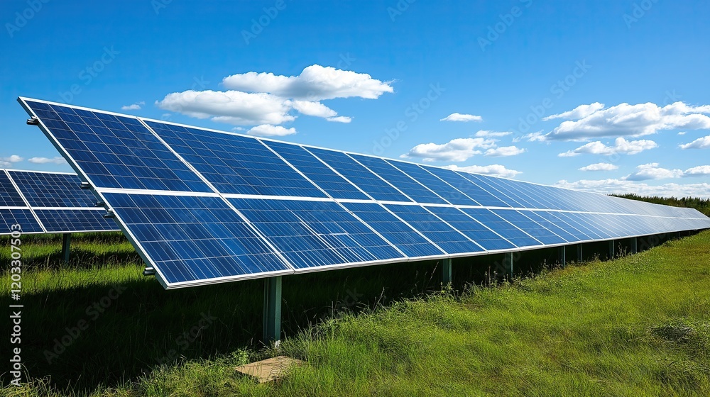 Solar panels stretching to the horizon. Solar panels stretching to the horizon.