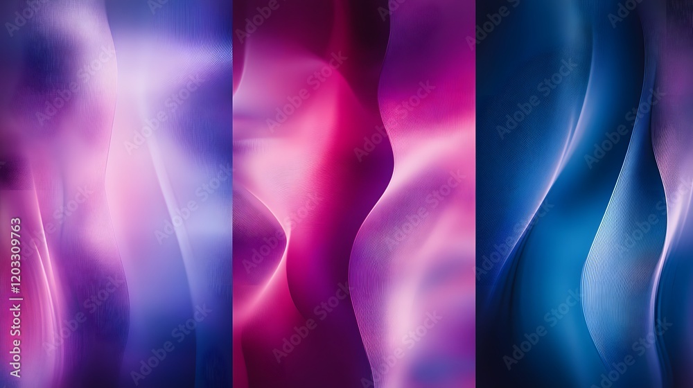 Fototapeta premium Abstract Colorful Waves Digital Art Design