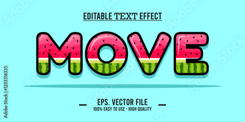 move editable text effect concept