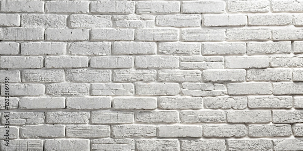 Obraz premium Pristine White Brick Wall Abstract Background