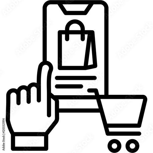 Mobile Shopping Icon