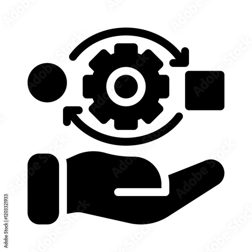 adaptability glyph icon