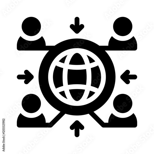 diversity glyph icon